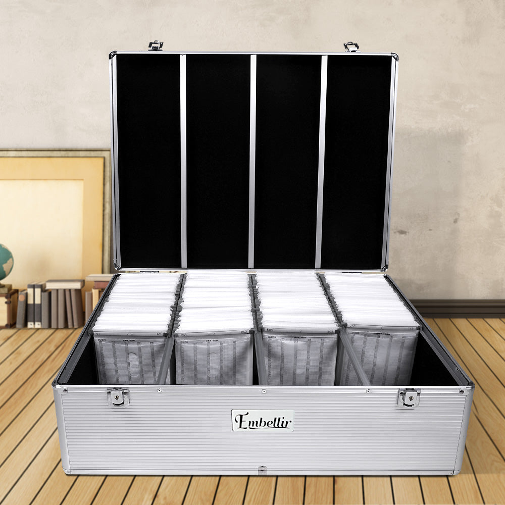 Embellir CD, DVD Case Box 1000 Discs Aluminium Case