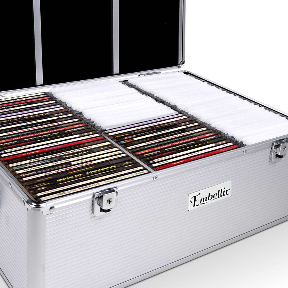 Embellir CD, DVD Case Box 500 Discs Aluminium Case