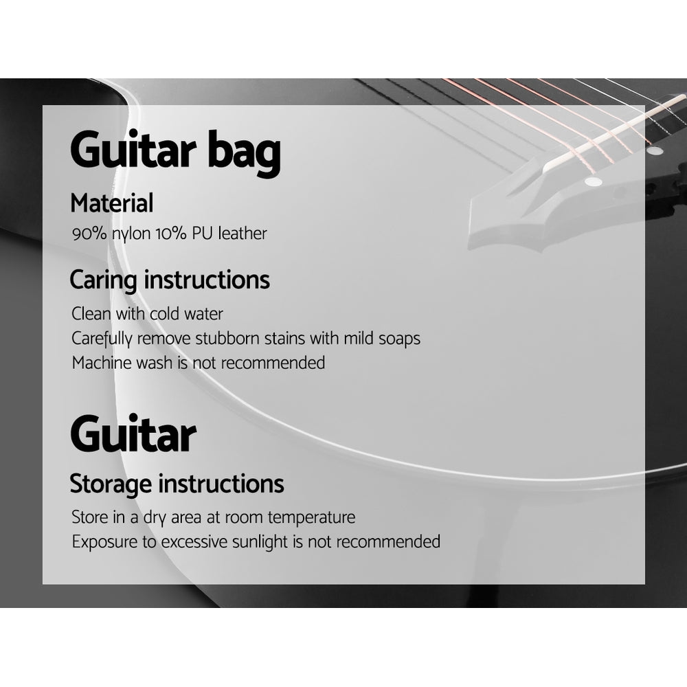 Alpha 38 Inch Acoustic Guitar Wooden Body Steel String Full Size