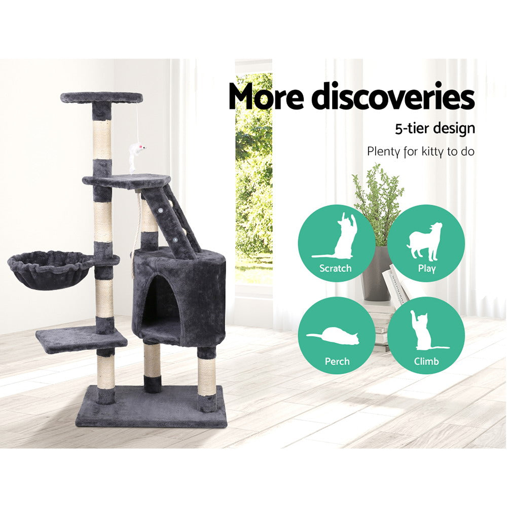 i.Pet Cat Tree 120cm Tower Scratching Post Wood Condo House