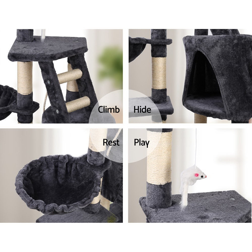 i.Pet Cat Tree 120cm Tower Scratching Post Wood Condo House