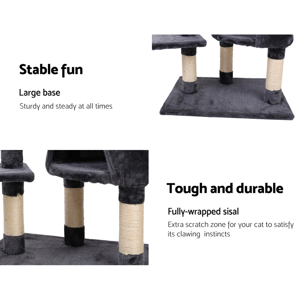 i.Pet Cat Tree 120cm Tower Scratching Post Wood Condo House