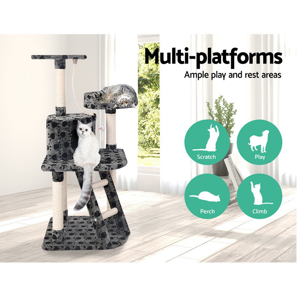 i.Pet Cat Tree 120cm Tower Scratching Post / Trees Bed Wood Condo Toys Bed