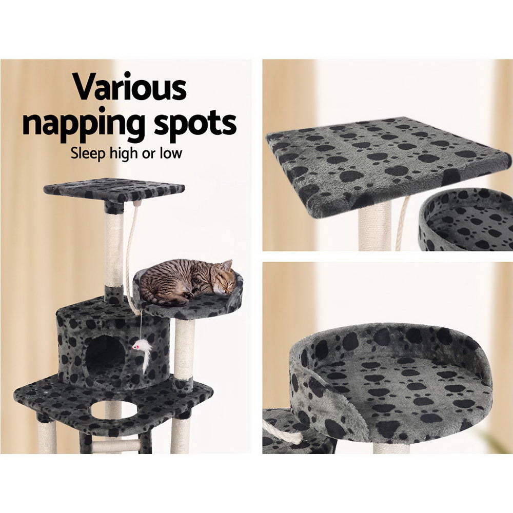 i.Pet Cat Tree 120cm Tower Scratching Post / Trees Bed Wood Condo Toys Bed
