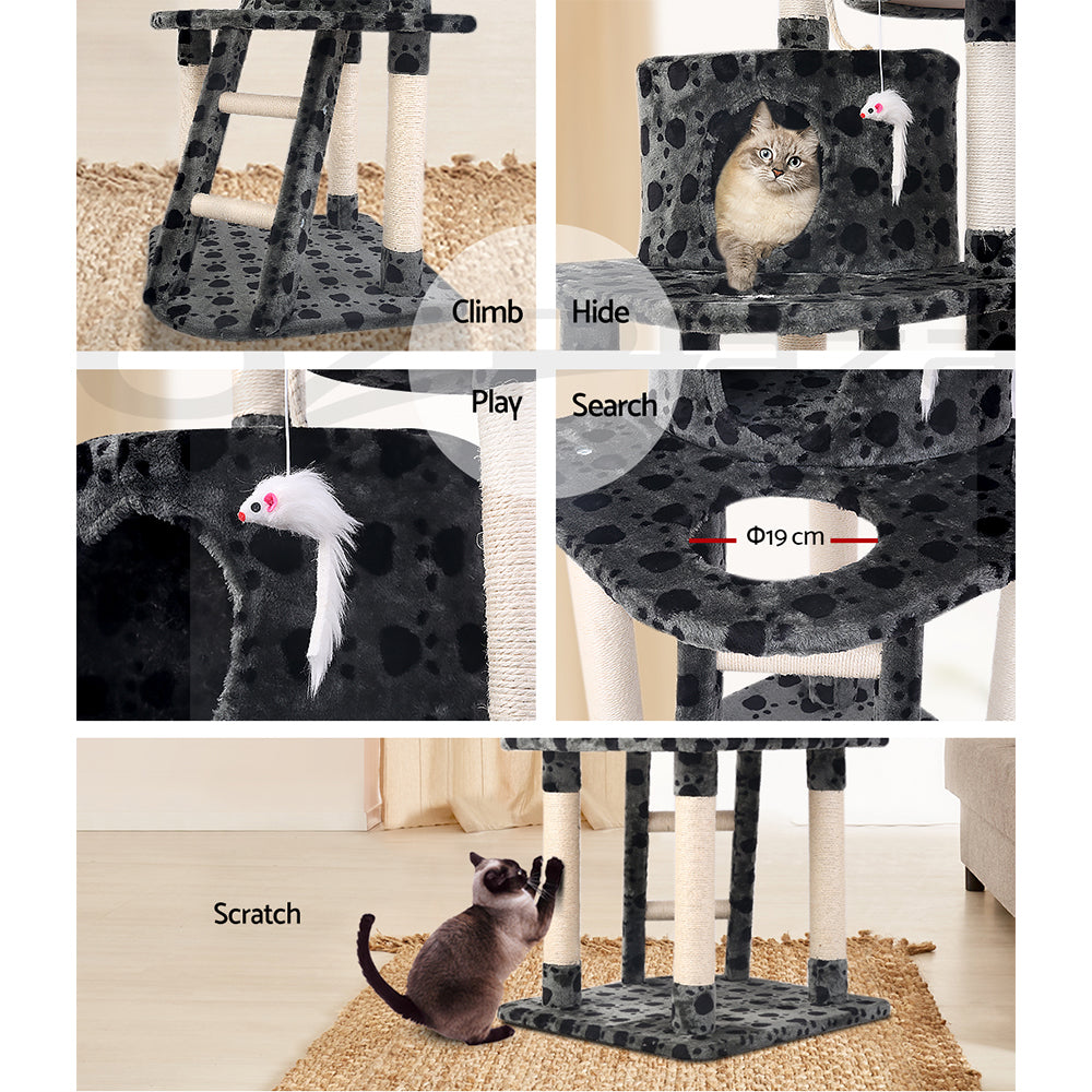 i.Pet Cat Tree 120cm Tower Scratching Post / Trees Bed Wood Condo Toys Bed