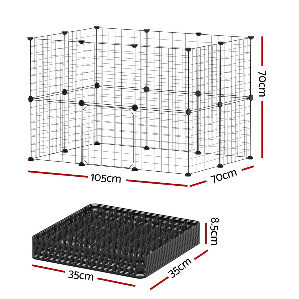 i.Pet Pet Dog Playpen Enclosure Cage 20 Panel Puppy Play Pen