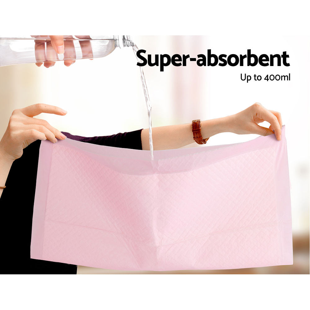 i.Pet Pet Training Pads 200pcs 60x60cm Puppy Super Absorbent Pink