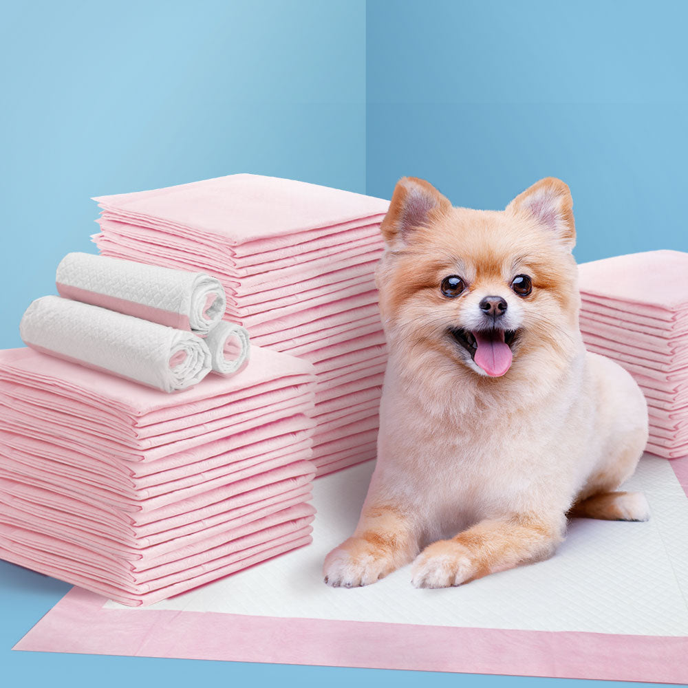 i.Pet Pet Training Pads 200pcs 60x60cm Puppy Super Absorbent Pink