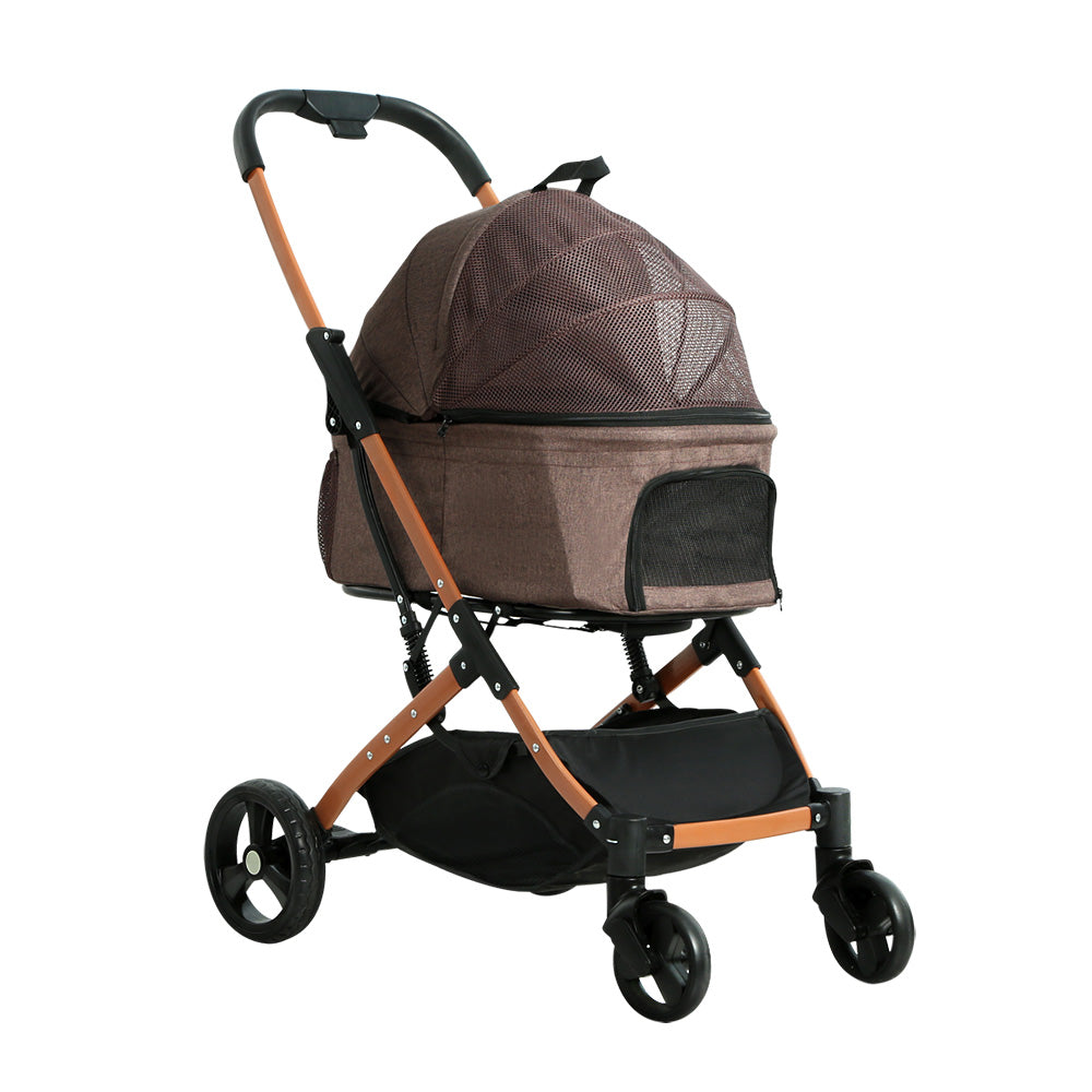 i.Pet Pet Stroller Dog Pram Large Cat Carrier Foldable 4 Wheels