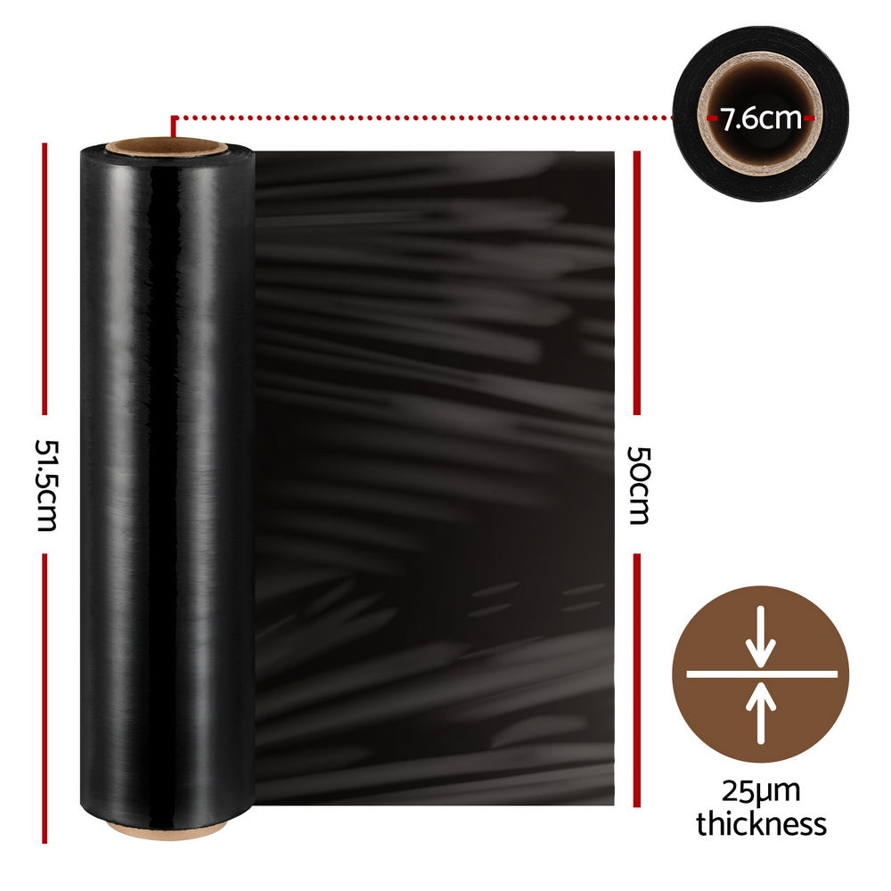 Stretch Film Shrink Wrap Rolls Package Material Black 400Mtr X 50cm
