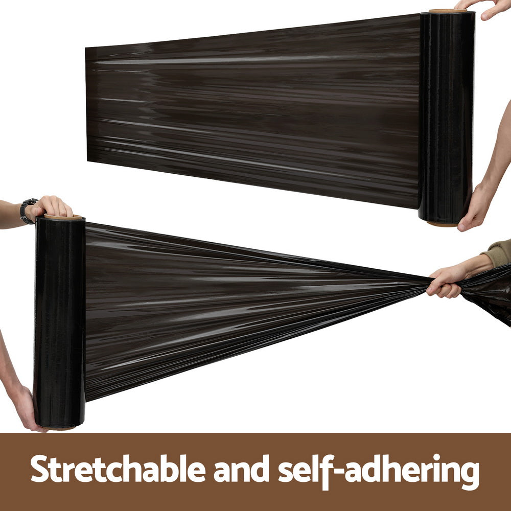 Stretch Film Shrink Wrap Rolls Package Material Black 400Mtr X 50cm