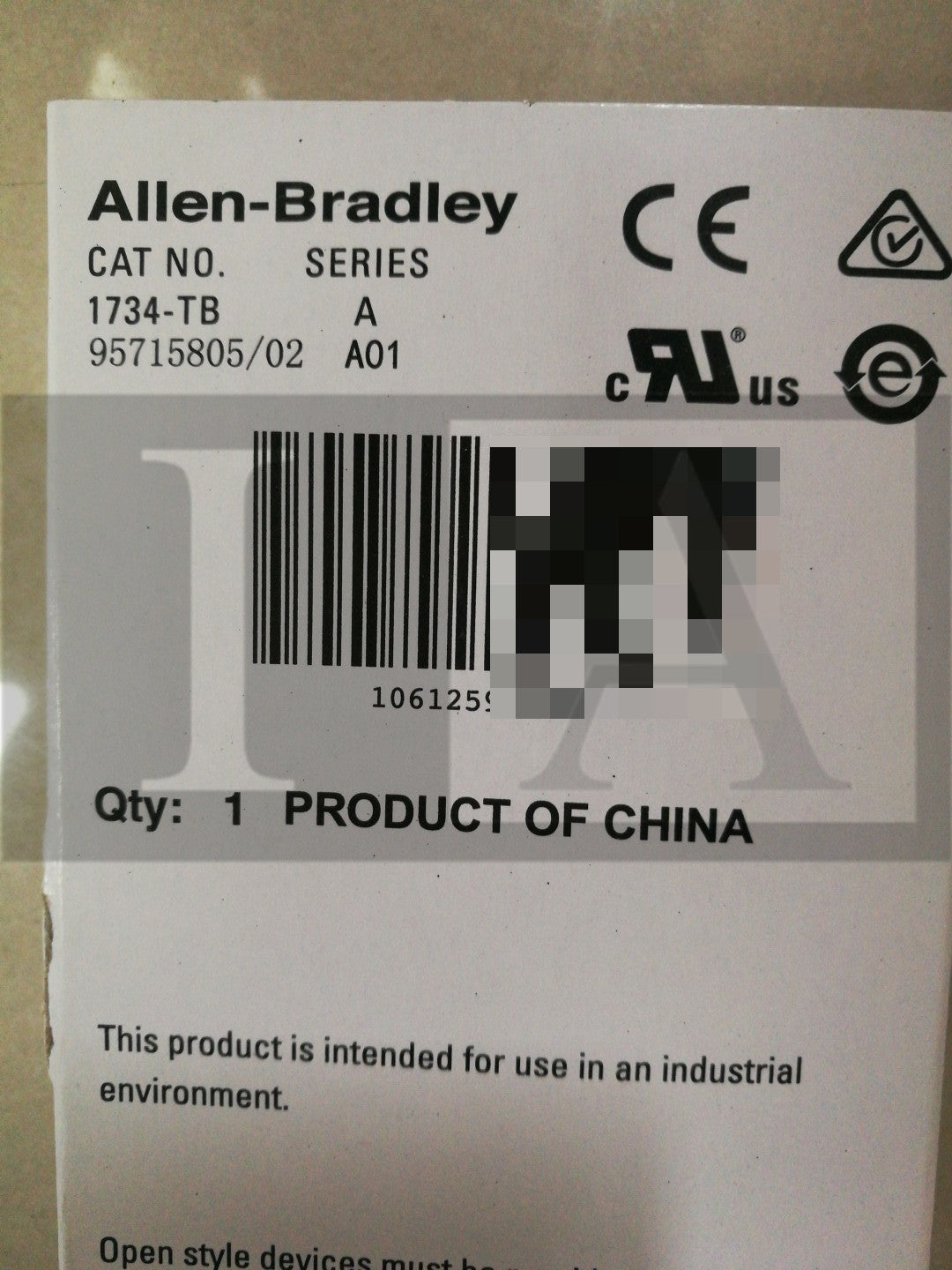 1734-TB | Allen Bradley | Pt I/O Card Base Removable Screw, Opened,