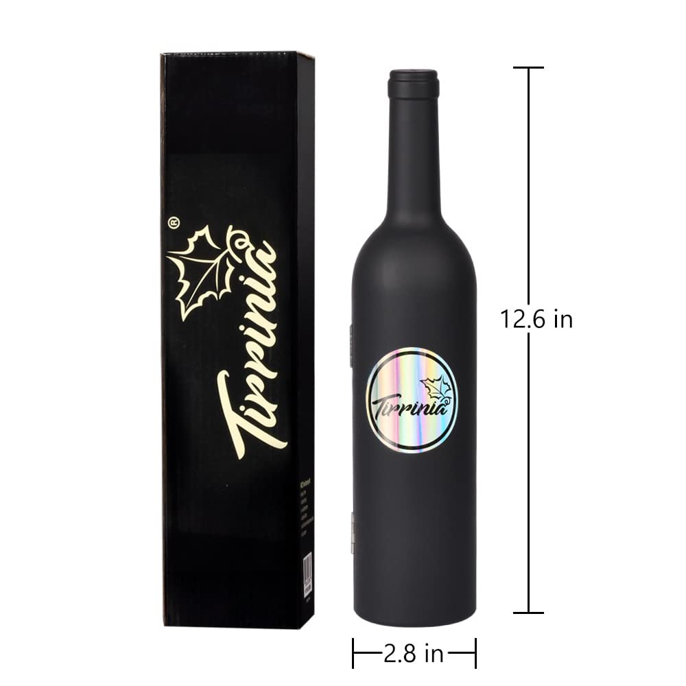 Wine Accessories Gift Set (Black), 5-Piece Bottle Corkscrew Opener Kit