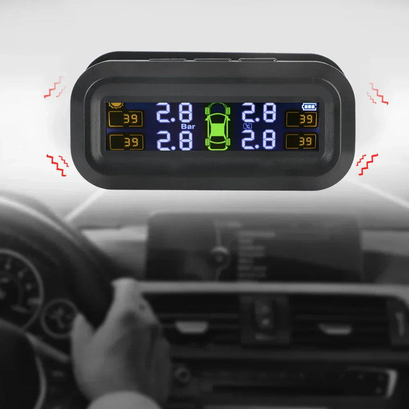 Wireless Tire Pressure Monitoring Solar And USB Charging