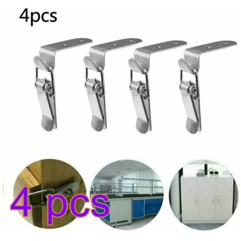 Ersandy 4 pcs Toggle Latch, Lever Latch Spring Loaded S/S