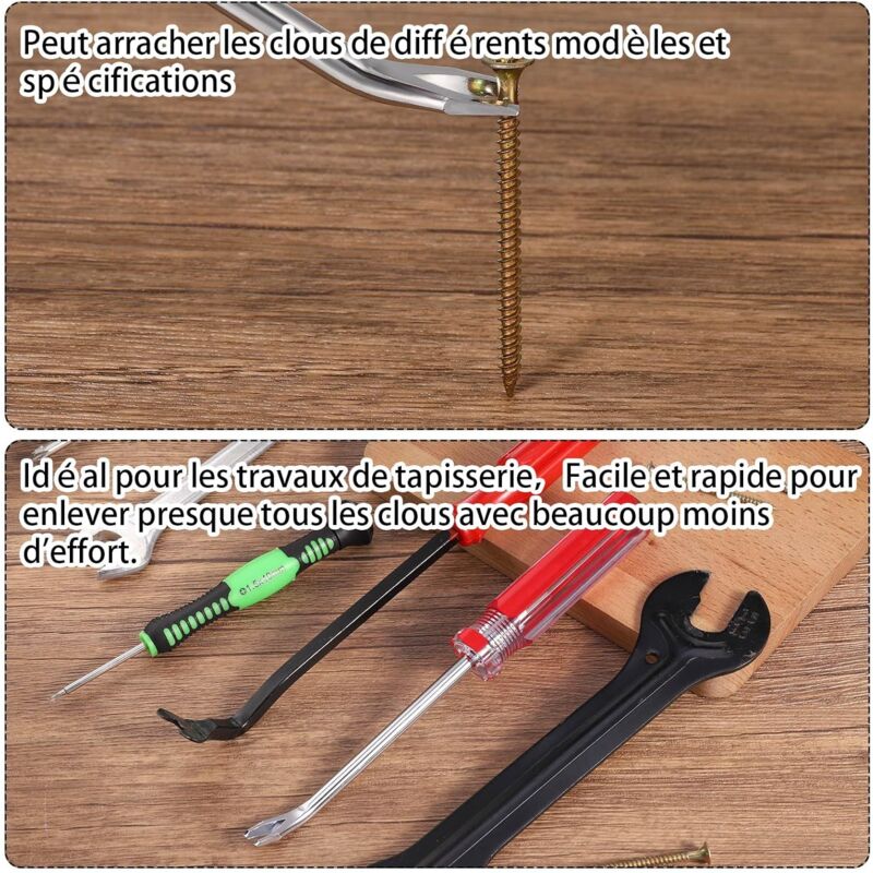 Fingertoys Nail Puller Kit 3Mm U-Shaped Nail Puller Tack Lifter Nail Puller For Rivet Nail Removal