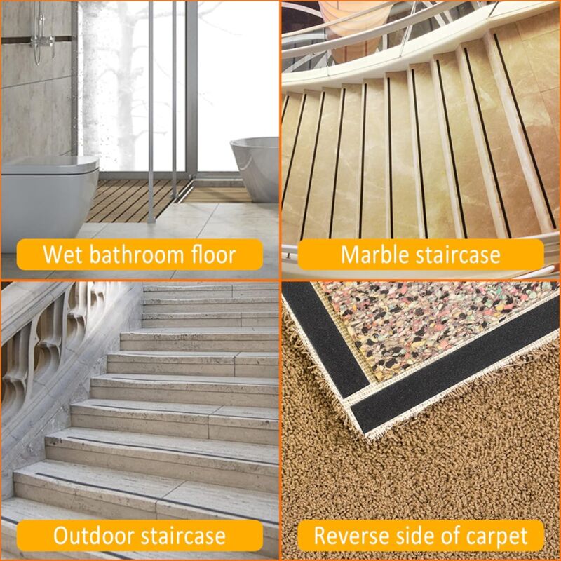 Anti Slip Tape, 15M25Mm Anti Slip Tape For Stairs Adopts Self-Adhesive Design, Pvc Anti Slip Tape For All Kinds Of