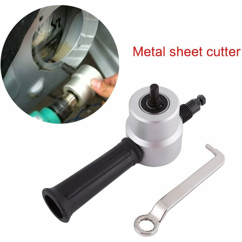 Double Head Sheet Metal Cutter Electric Hole Saw Electric Drill Attachment Nibbler Cutting Tool Kit Carton Package