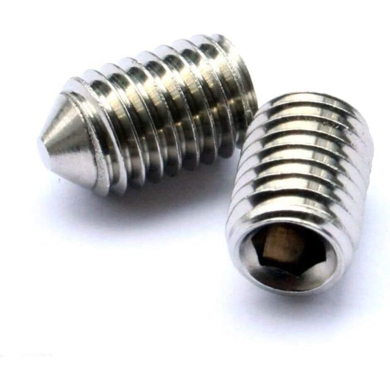 16 pcs 5Mm Length Countersunk Grub Screws, Various Metric Threads, M3, M4, M5 & M6. A2 Grade Stainless Steel Hexagon