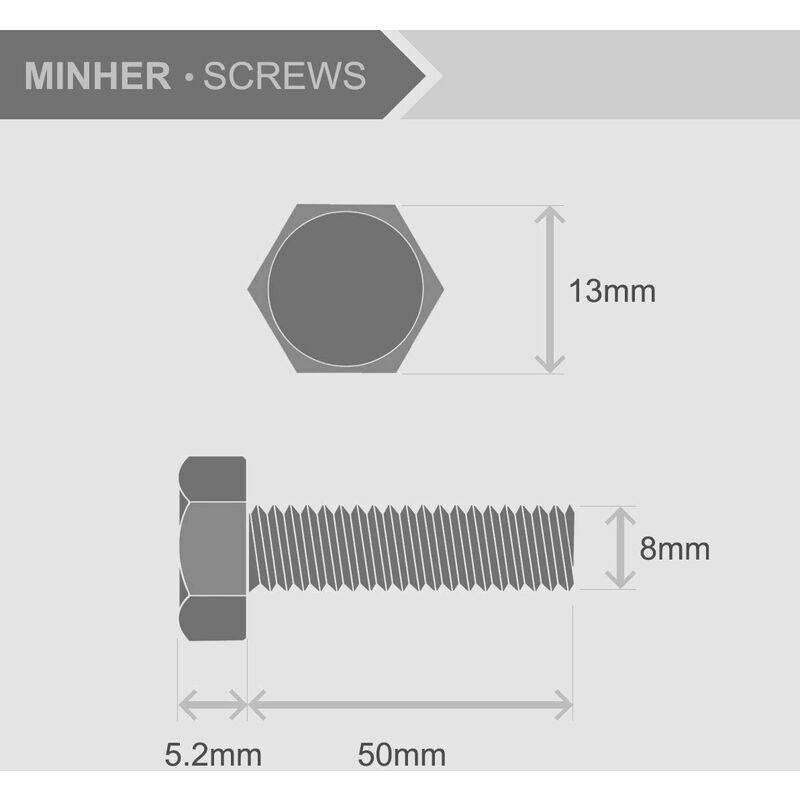 M8 X 50Mm 10 pcs 304 Stainless Steel Hexagon Socket Head Cap Bolts Outside Corner Hexagon Screw,Hex Bolts And Nuts Set