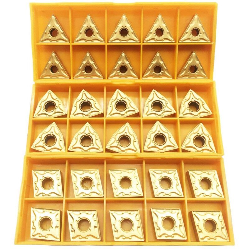 30 pcs Cnmg 431 + Wnmg 431 + Tnmg 331 Cnc Indexable Solid Carbide Blades For Lathe