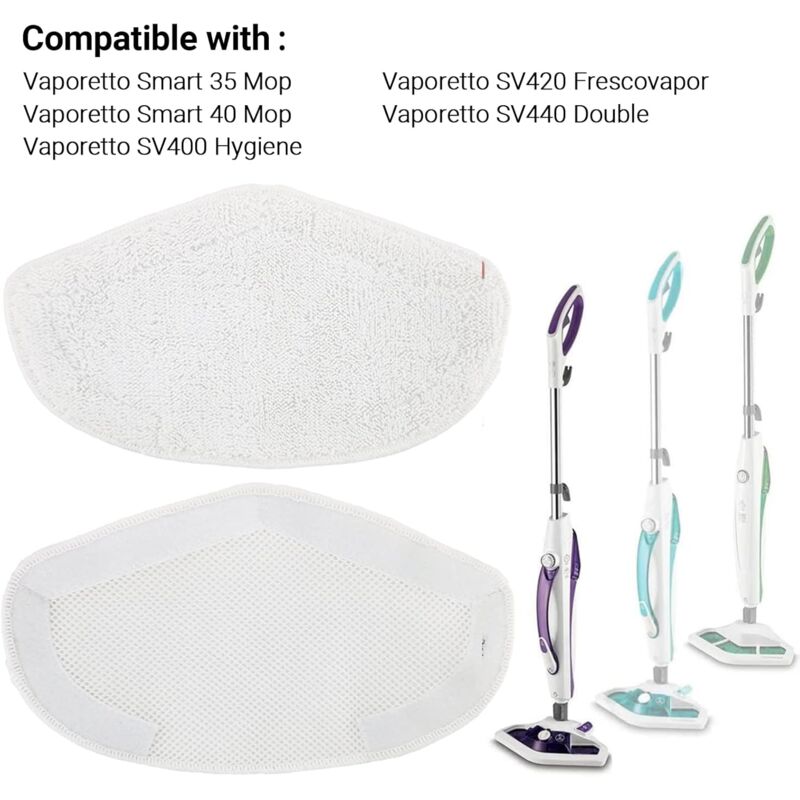 Adapter 3 pcs Mop Cloth Replacement For Polti Vaporetto