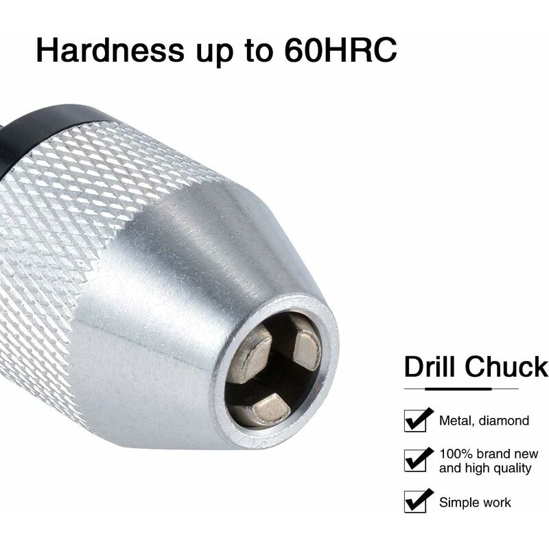 Quick Change Keyless Drill Chuck With 0.3-6.5Mm Hex Shank