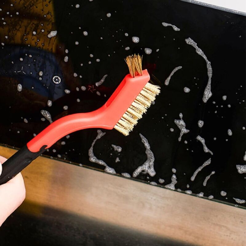 3 pcs Wire Brushes Stainless Steel Brass Carbon Nylon Scrub Brushes For Cleaning Welding Slag Stripping Rust Dust