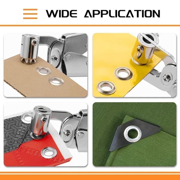 100 pcs Magnetic Hole Punch and Eyelet Set, 10.5 mm, Compatible with Fabric Tarpaulin PVC