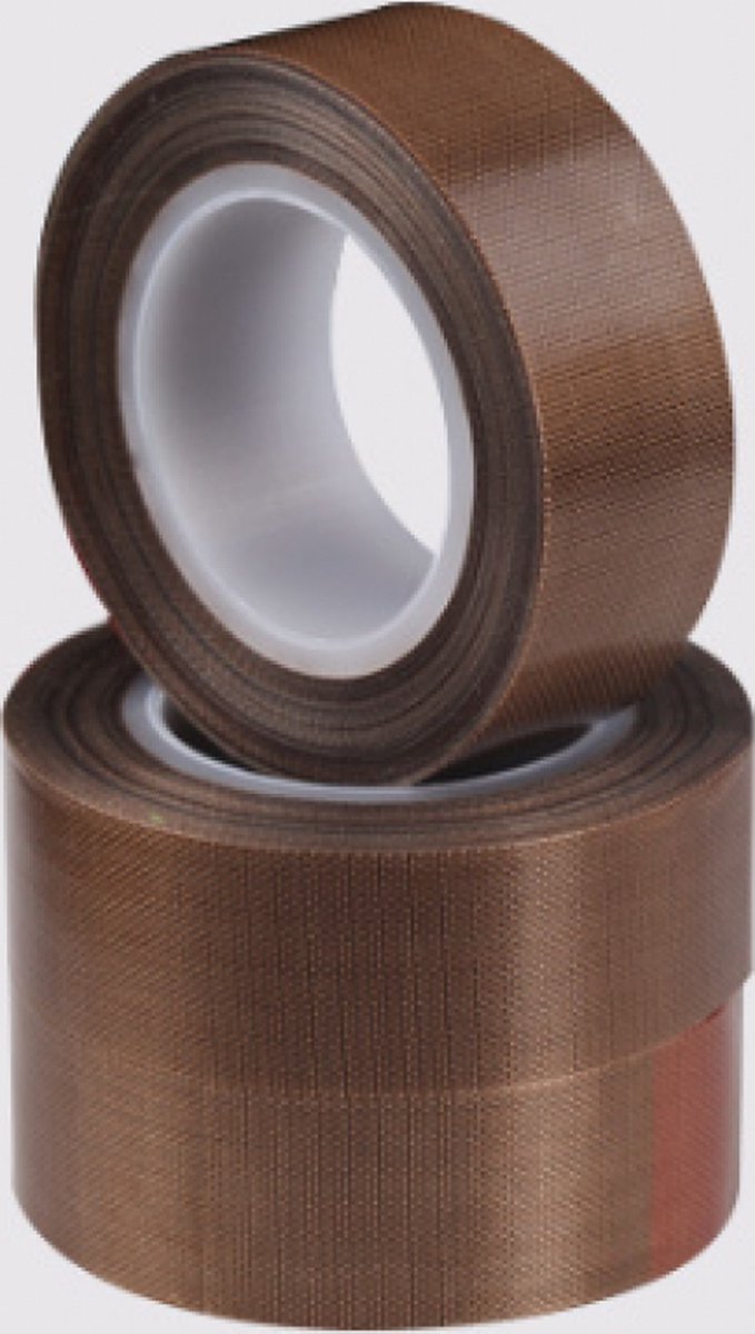 Heat Resistant Tape - Brown - Reliable Bond - Galvanized Silicone Insulating Tape - Teflon - 30mm*10m*0.18mm