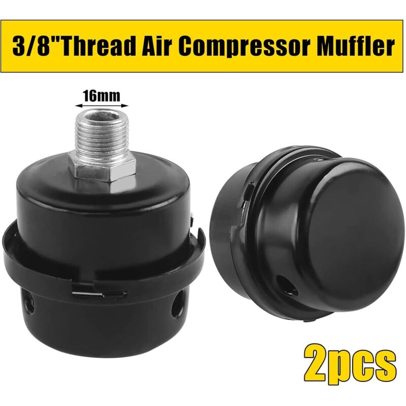 2 Pieces Air Filter Silencer, Air Compressor Filter Silencer, 3/8\" Air Compressor Filter