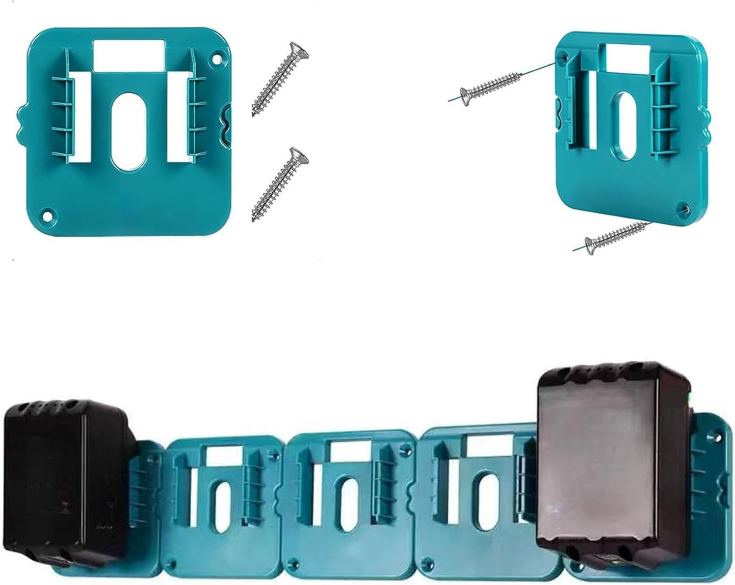 2 Pack m18 Battery Holder compatible with Makita 18V Battery Mounts