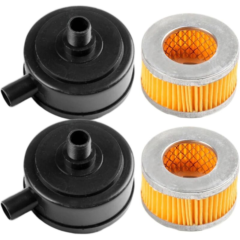 20mm Thread Air Compressor Intake Filter Muffler with Plastic Cover 2pcs for Pneumatic