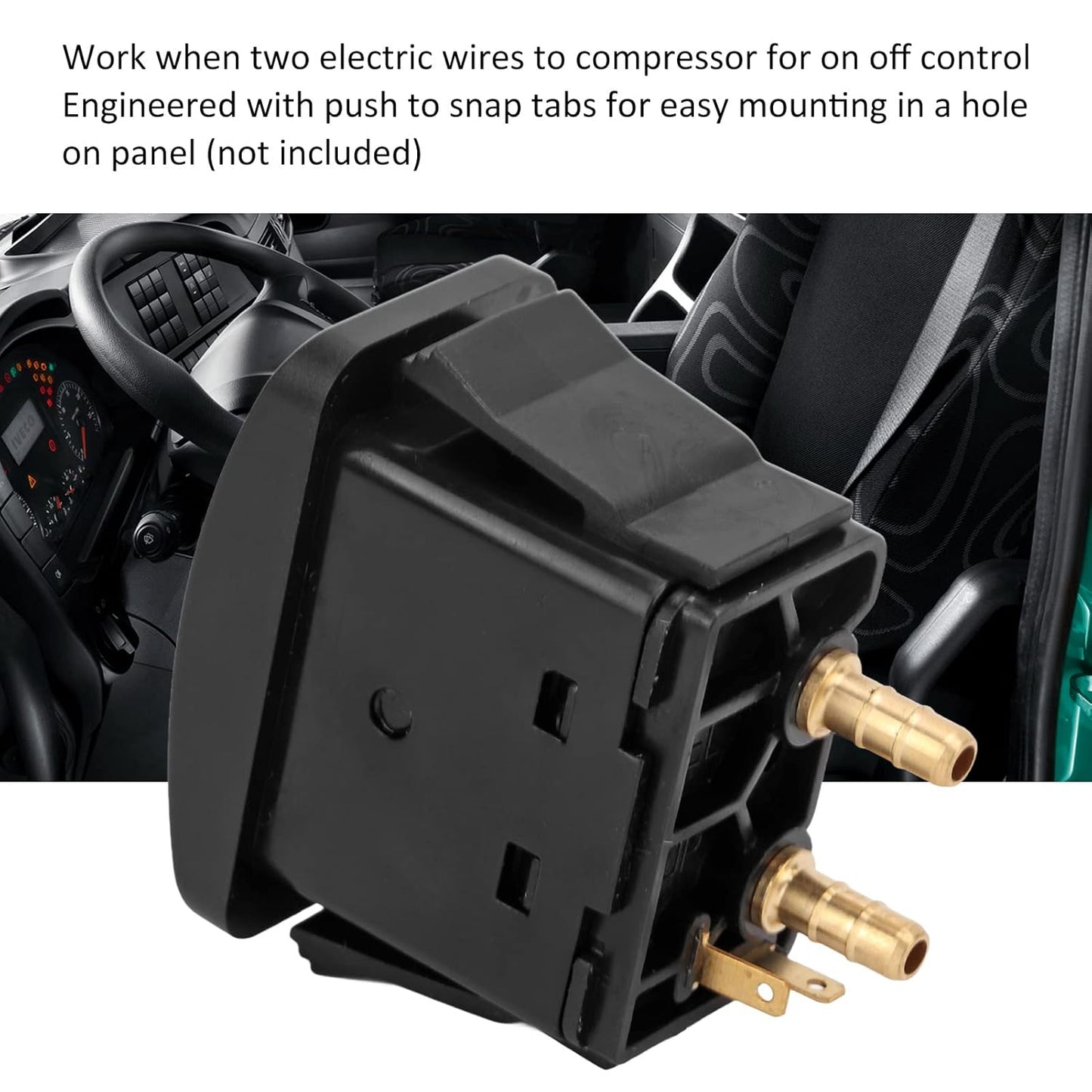 Air Spring Activation Switch Electric Cab Seat Valve Switch Paddle Type Push to Snap