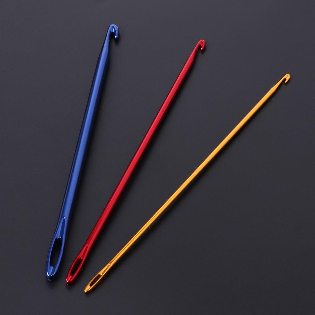 Afghan Aluminium Crochet Hook Knitting Needle Hand Knit Tool