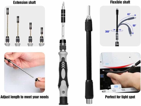 115-Piece Precision Screwdriver Set - Magnetic for Phone, Laptop