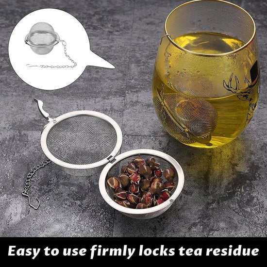 Tea filter - 3 pieces - Stainless steel tea filter - Tea ball filter