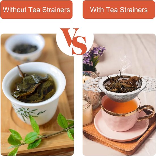 Tea Strainer - 2-piece set - Stainless steel tea infuser