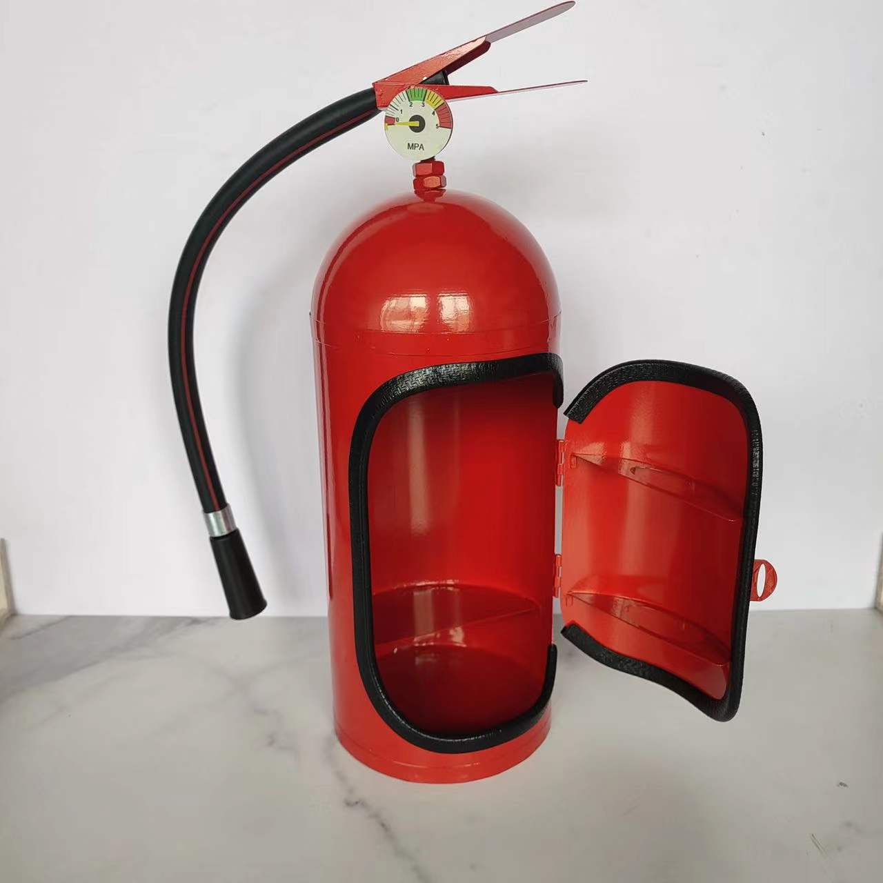 Fire Extinguisher Minibar Wine Cabinet Perfect Gift for Men red B