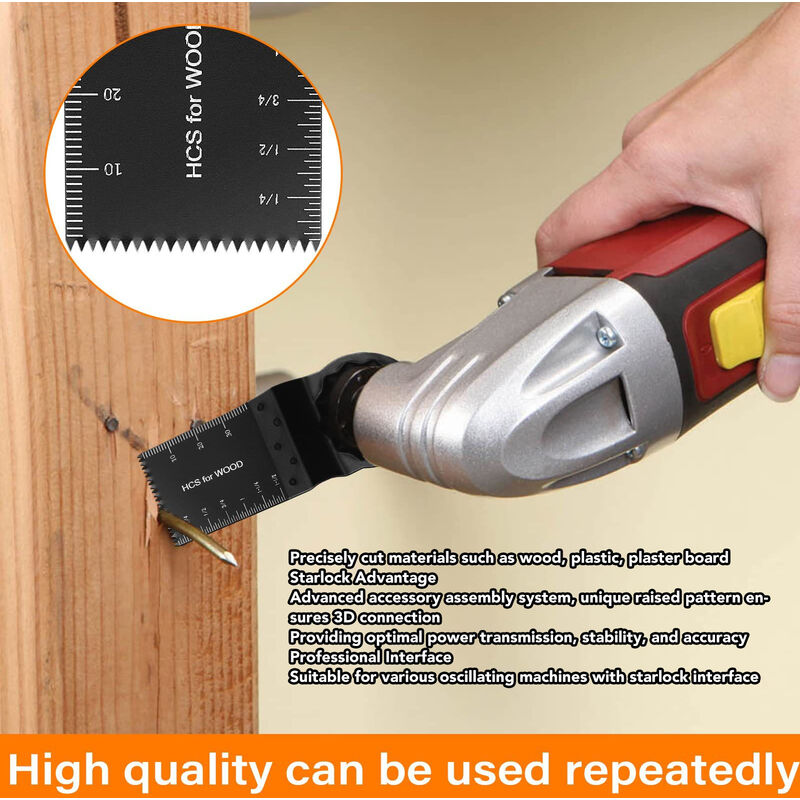 10pcs Oscillating Saw Blades, Oscillating Multitool Accessory Set, Universal