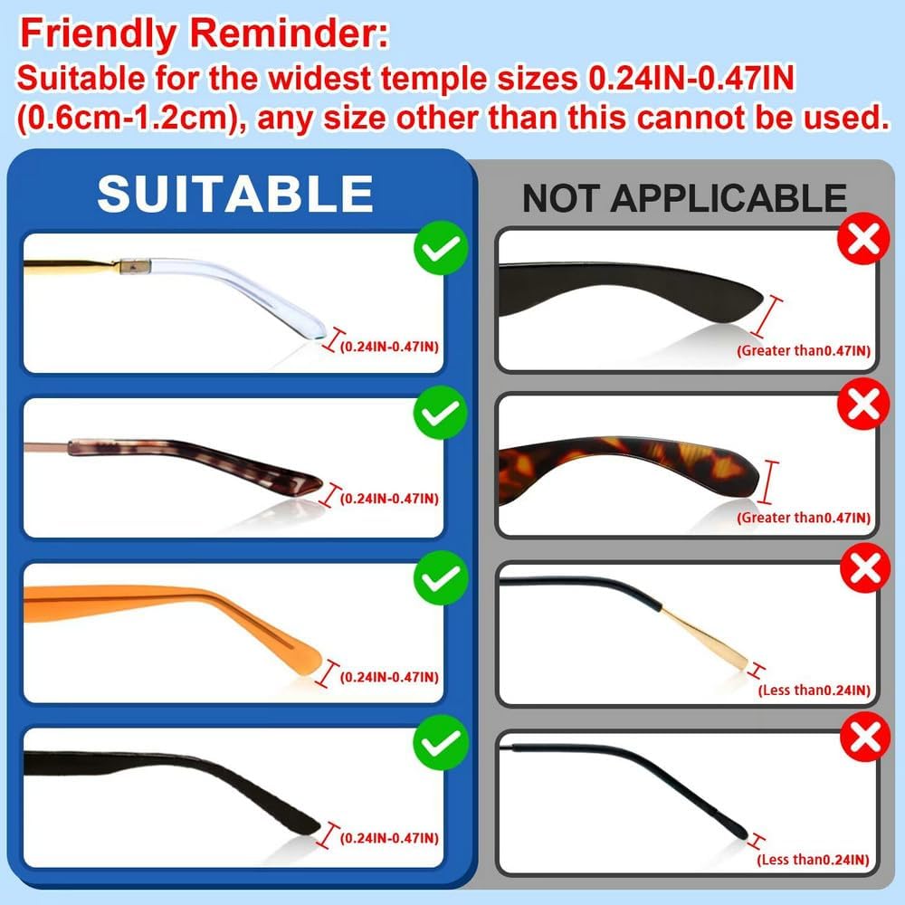 Glasses Anti-slip Silicone Ear Clip, Glasses Holder With Storage Box
