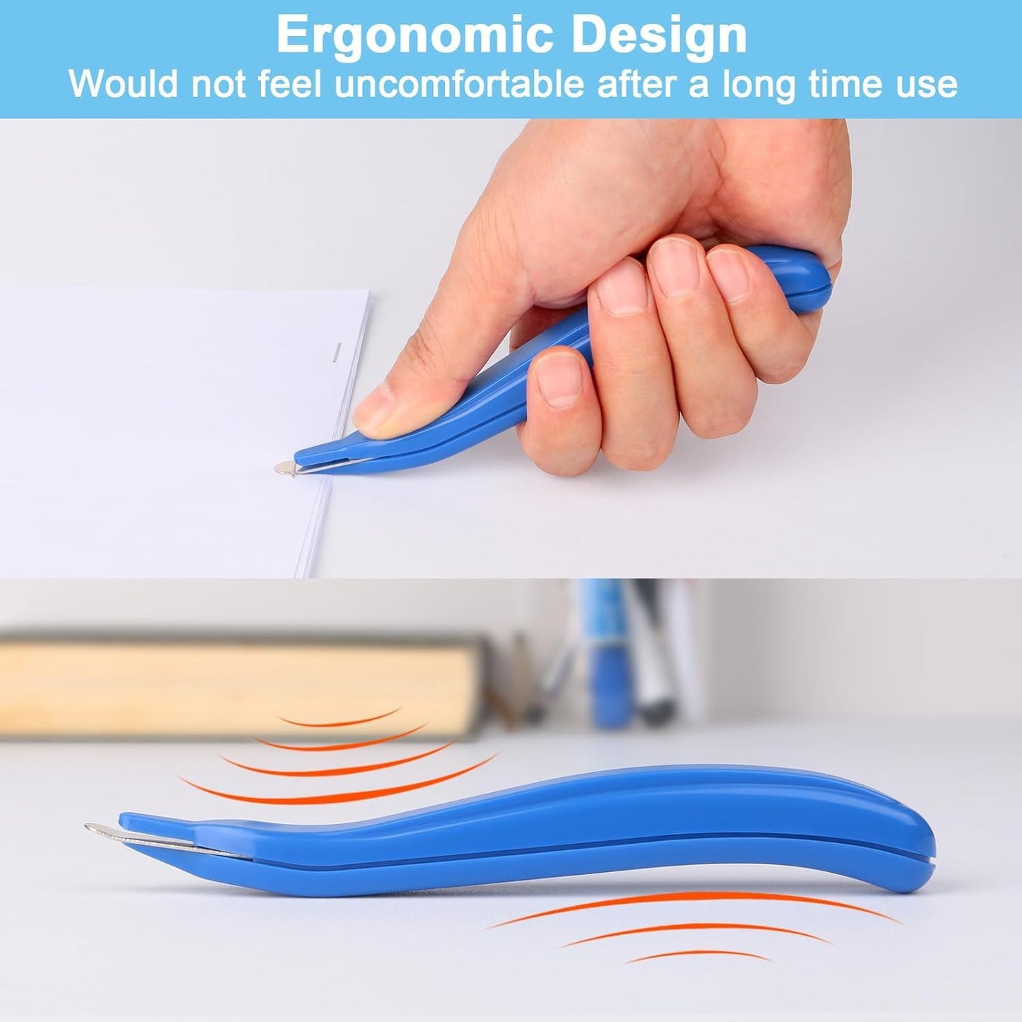 Single Hole Punch 1/4” Hole Puncher for Crafts, One Hole Paper Punch + 6 Pack Magnetic Staple Remover Tools, Professional Stapler Removers Staple Puller Remover