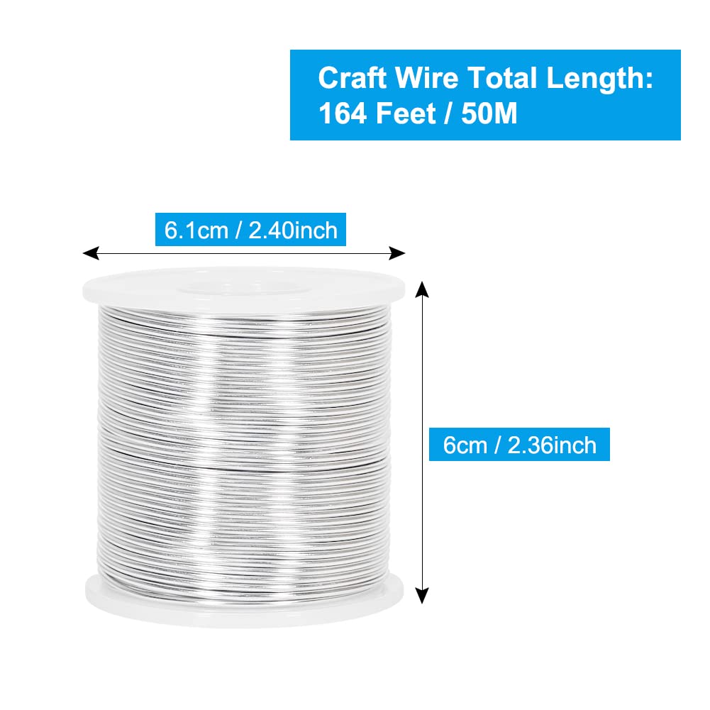 15 Gauge Aluminium Wire, 164 Feet 1.5mm Bendable Metal Craft Wire