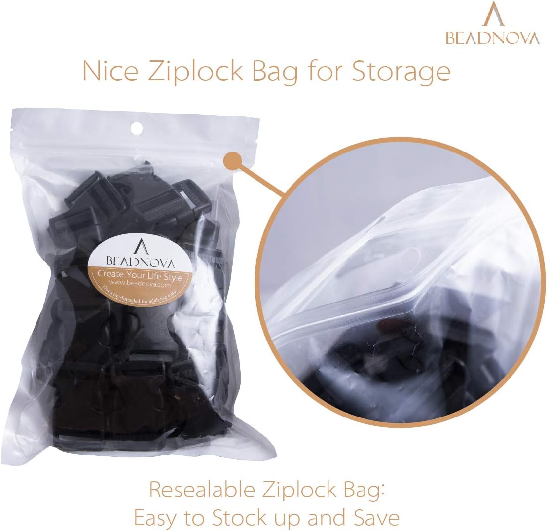 Side Release Buckle 1 Inch Plastic Buckles Clip Adjustable Release