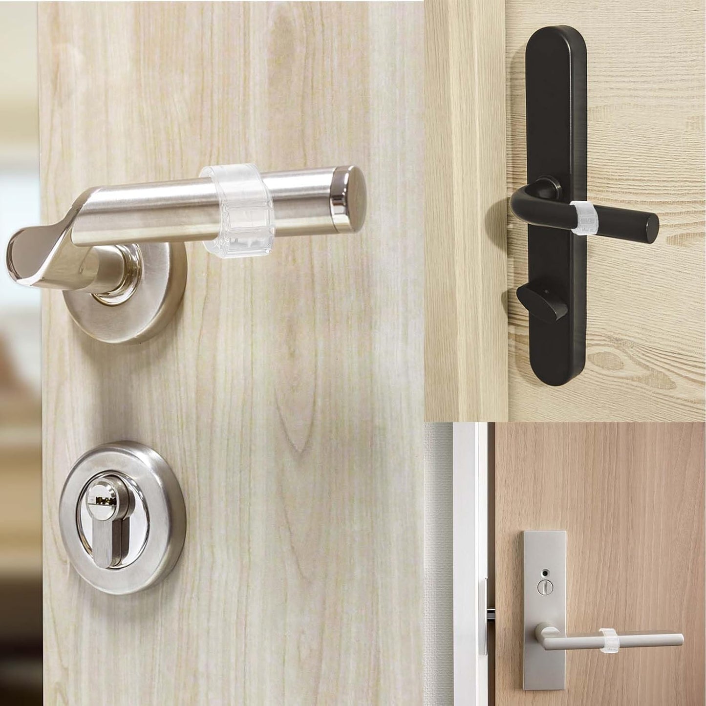 8 Pack Door Stoppers Indoor Wall Protectors Transparent Door Stop Guards