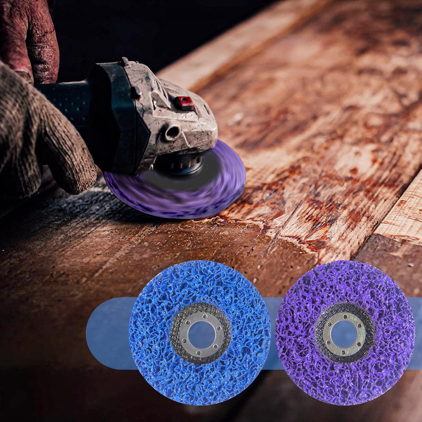 12 PCS Strip Discs 4"x 5/8" Stripping Wheel Suitable for Cleaning Angle Grinder
