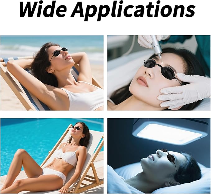 2 pairs of protective glasses for eye protection against red light - tanning glasses for women - tanning glasses for sunbathing