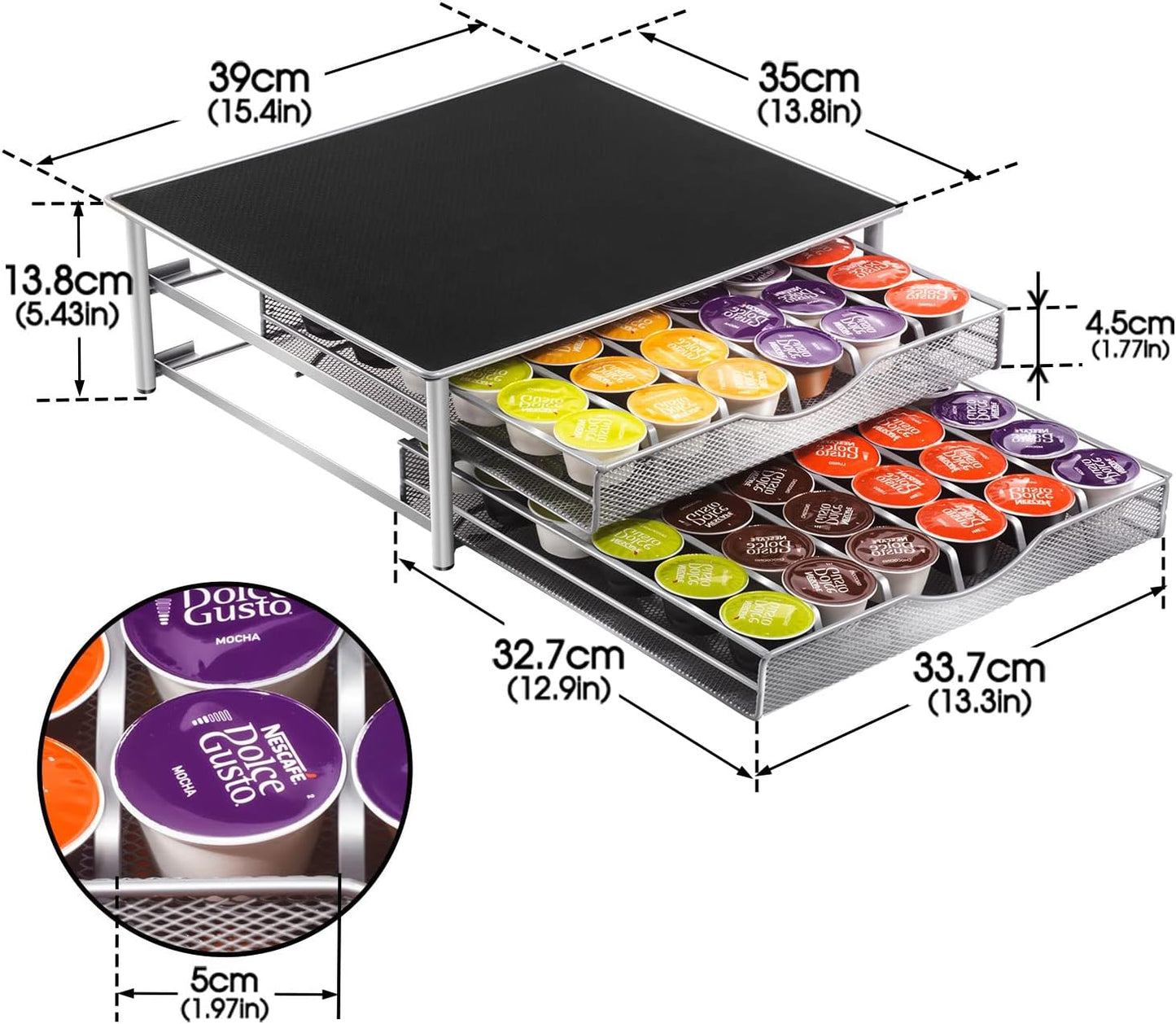 CARLA HOME K-Cup Coffee Pod Drawer for 72 Coffee Pods Storage