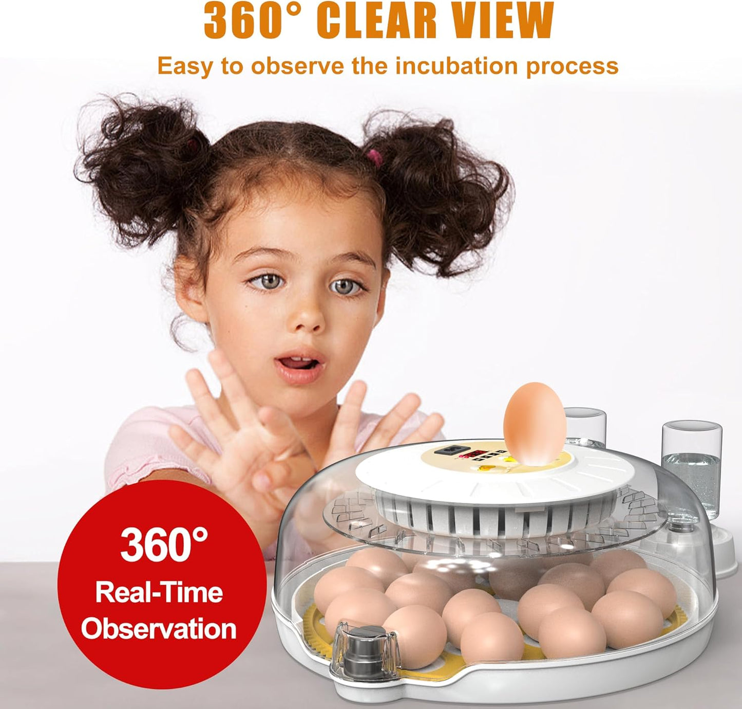 CARLA HOME 18 Egg Incubator with Automatic Turning & LED Display