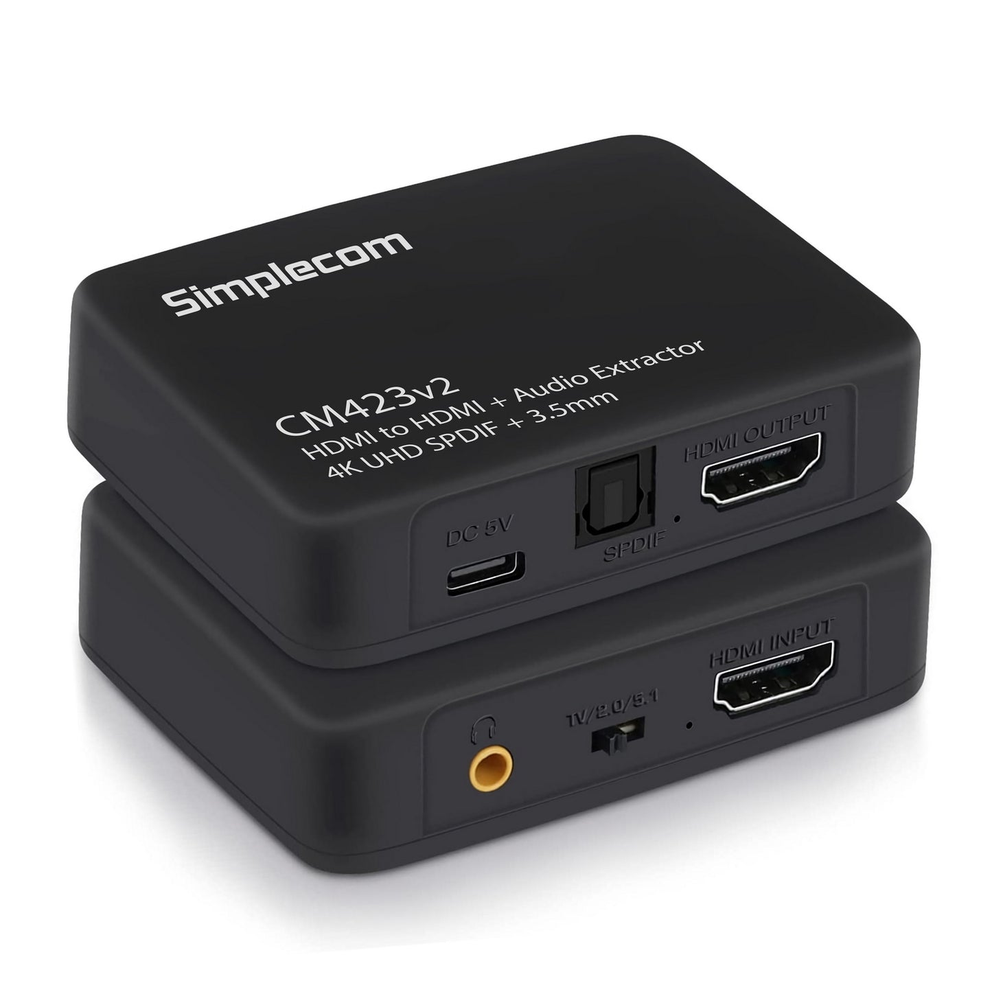 Simplecom CM423v2 HDMI Audio Extractor 4K HDMI to HDMI and Optical